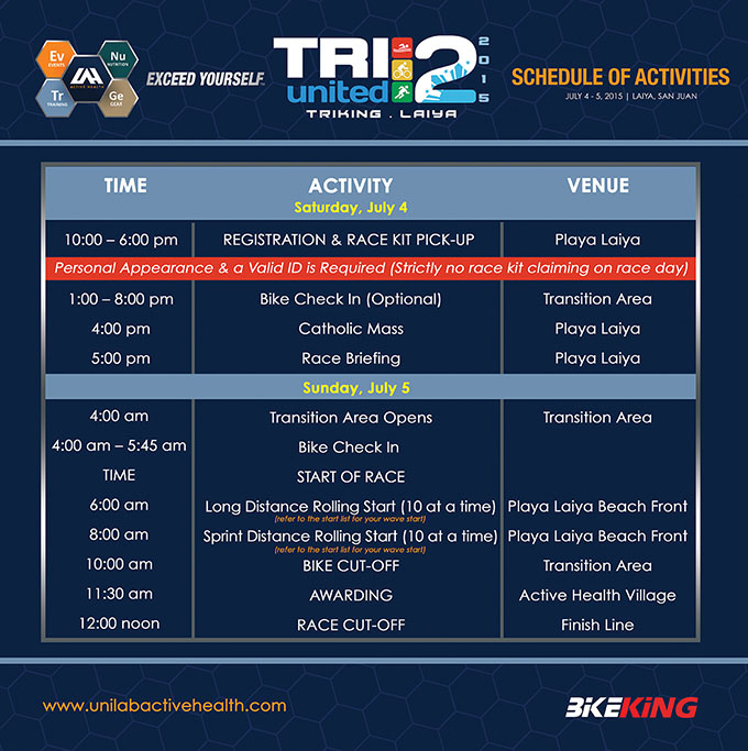 TU2 2015 Schedule of Activities
